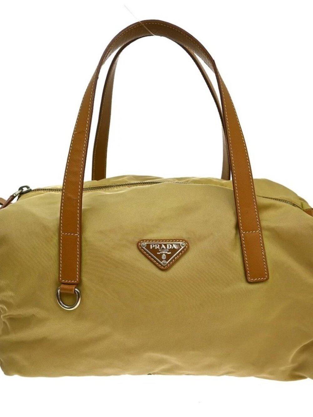 Prada Beige Nylon Tote Handbag